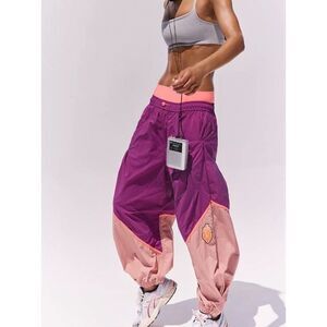 NWT Free People FP Movement Free Flow Pant Joggers /Wide Leg Mulberry Combo XS•S